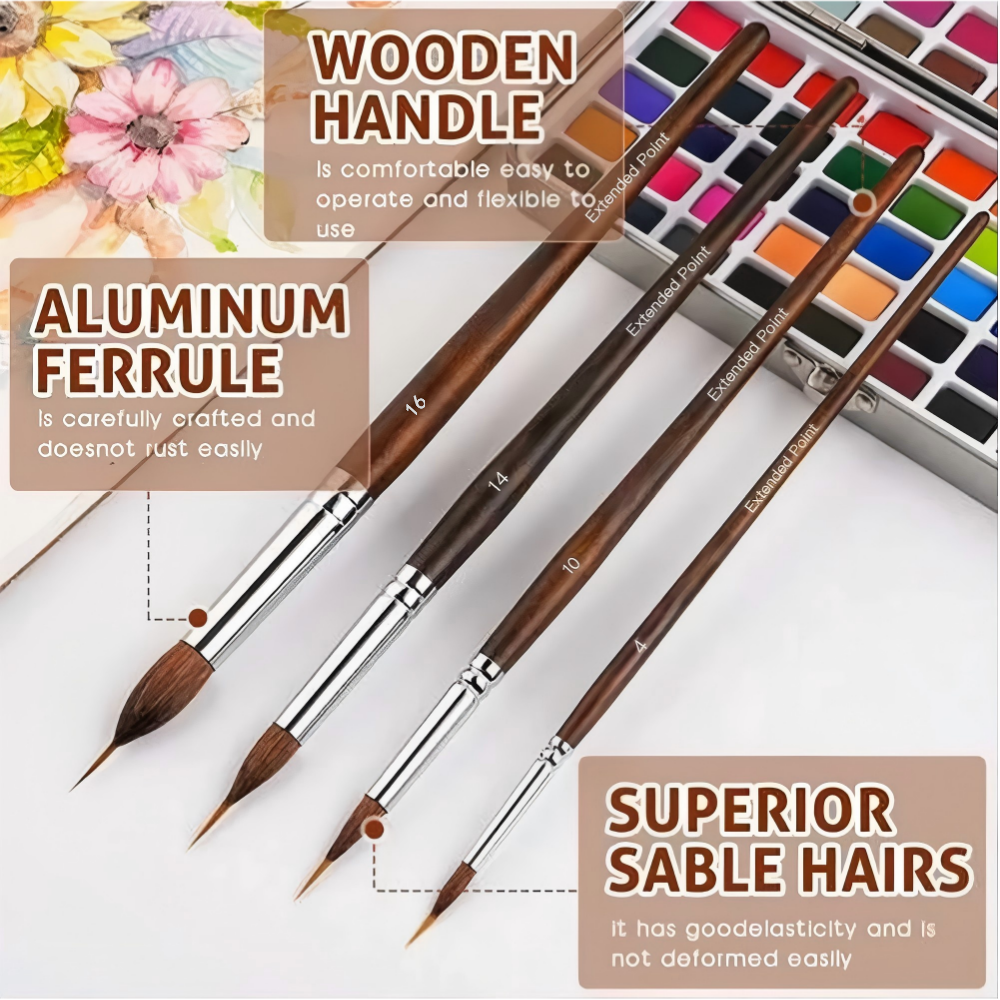 Professional Sable Extended Points Brushes