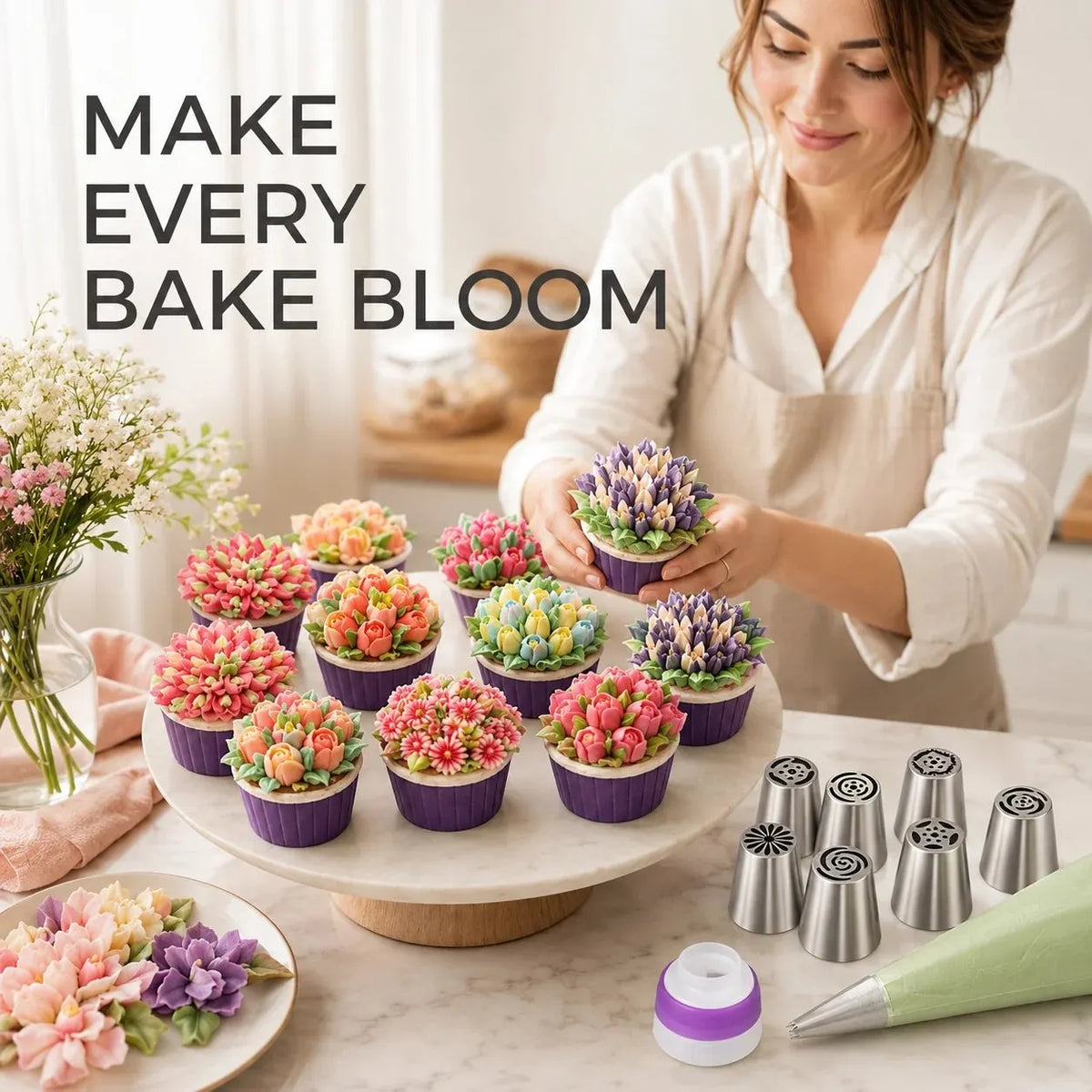 🎉🧁 27-Piece Piping Kit – Create in Bloom
