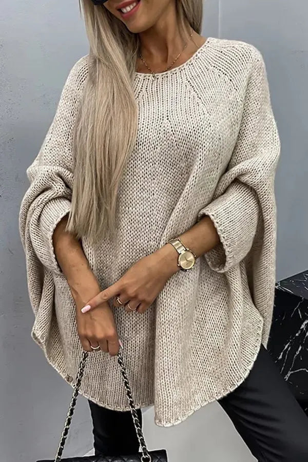 Remember me crew neck stretch knit sweater