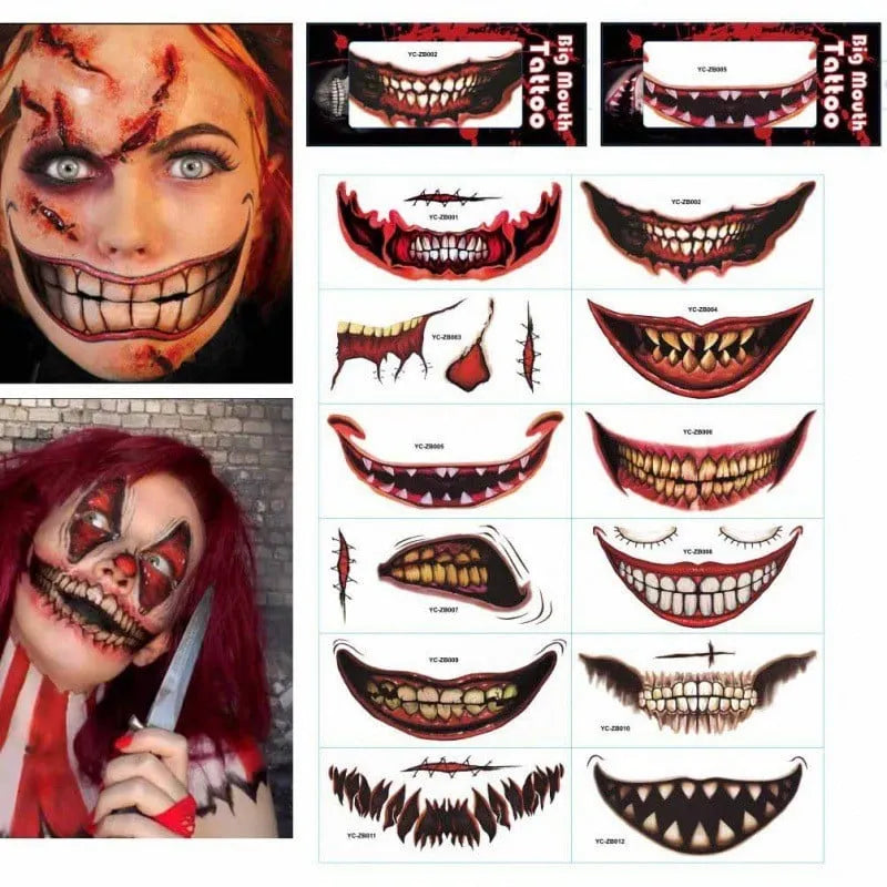 🔥Halloween Prank Makeup Temporary Tattoo😈Realistic & Easy To Remove