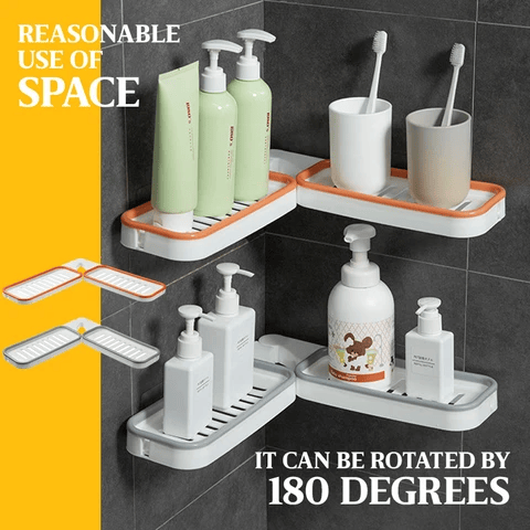 (Last Day Promotion - 50% OFF) Bathroom Corner Punch-Free Rack - BUY 2 FREE SHIPPING
