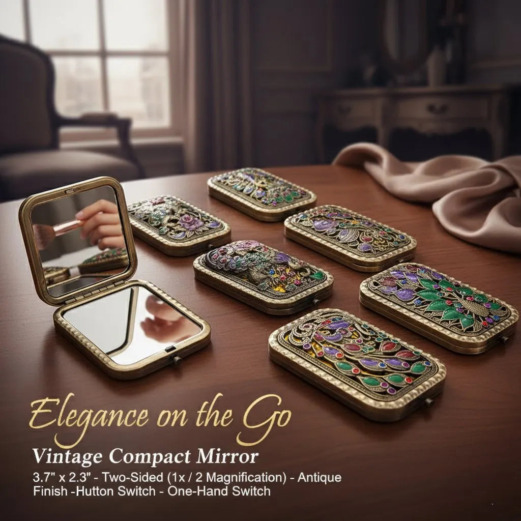 🔥Last Day 49% OFF - ✨Vintage Charm Compact Mirror