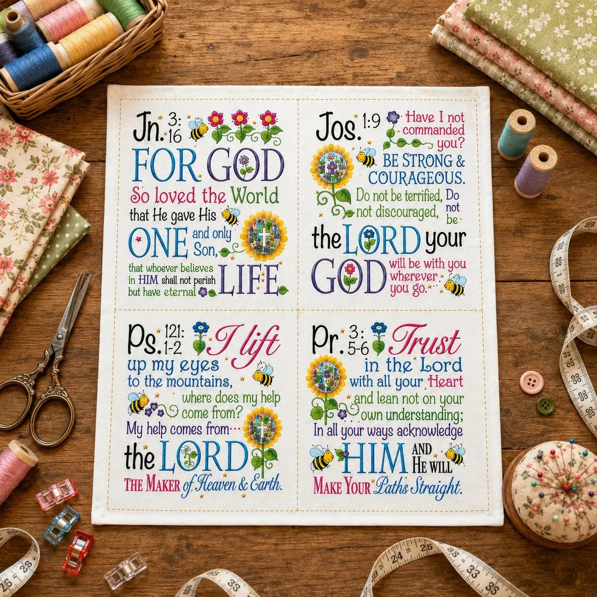 🔥HOT SALE🔥✝️💐Uplifting Scripture Fabric Panels