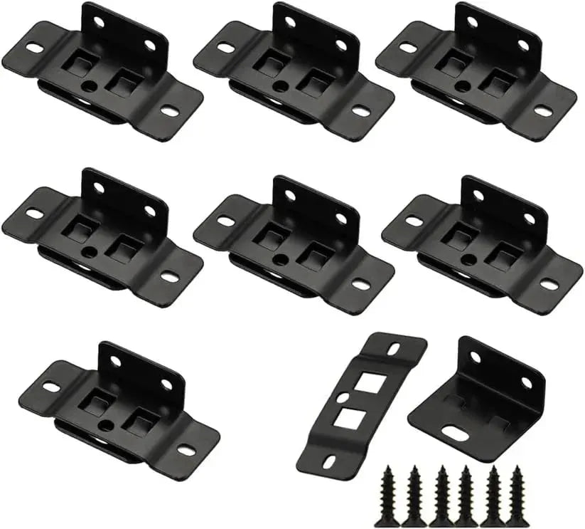 Quick Fitting Furniture Corner Brackets – Heavy Duty Stainless Steel L Shape Joint Fixing Brackets with Screws for Cabinets, Tables & Chairs Repair Kit