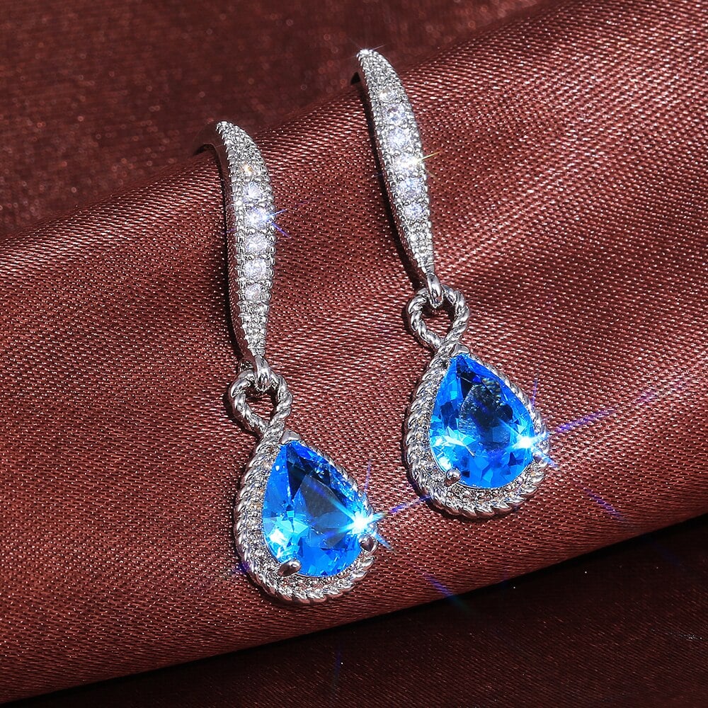 Waterdrop Cube Earrings for Women