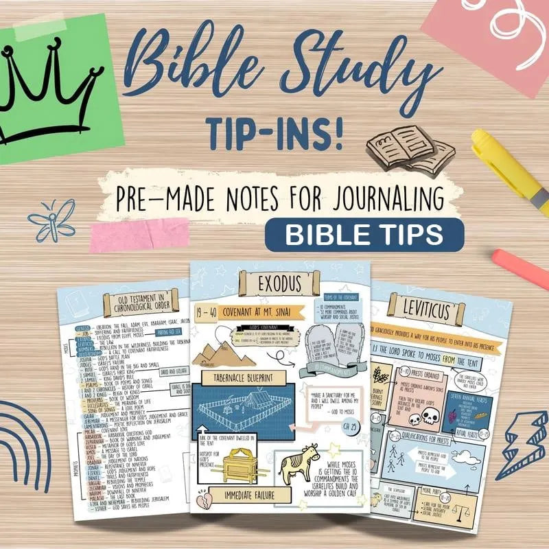 🔥LAST DAY 50% OFF✝️Scribble and Scripture Bible Study Tip-Ins📚75 Premium Bible Study Inserts