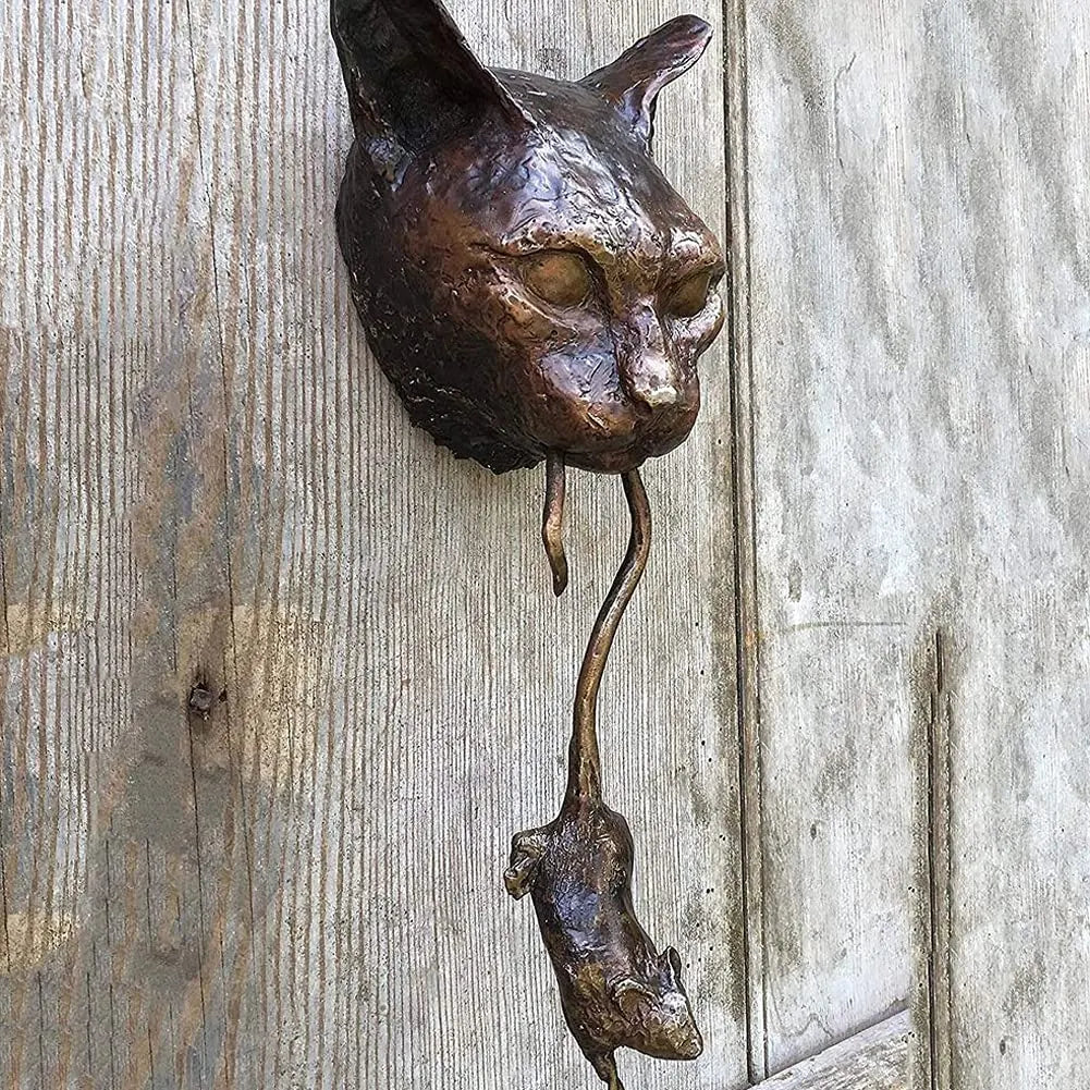 Cat Mouse Door Knocker