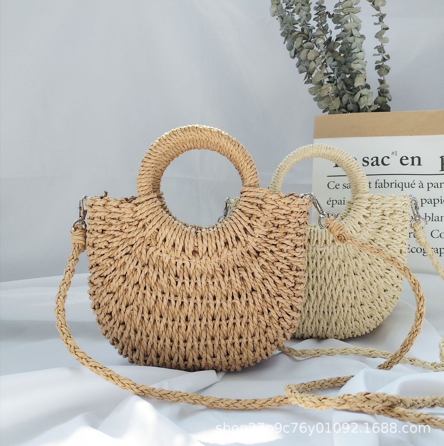 French Riviera Straw Tote – Artisan Woven Summer Elegance