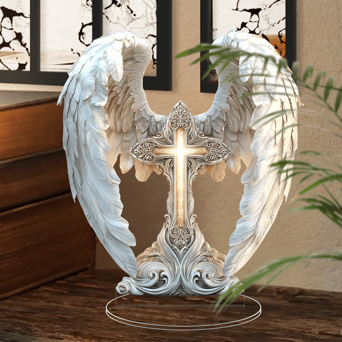 Gorgeous Angel Wings Cross Decoration✝️