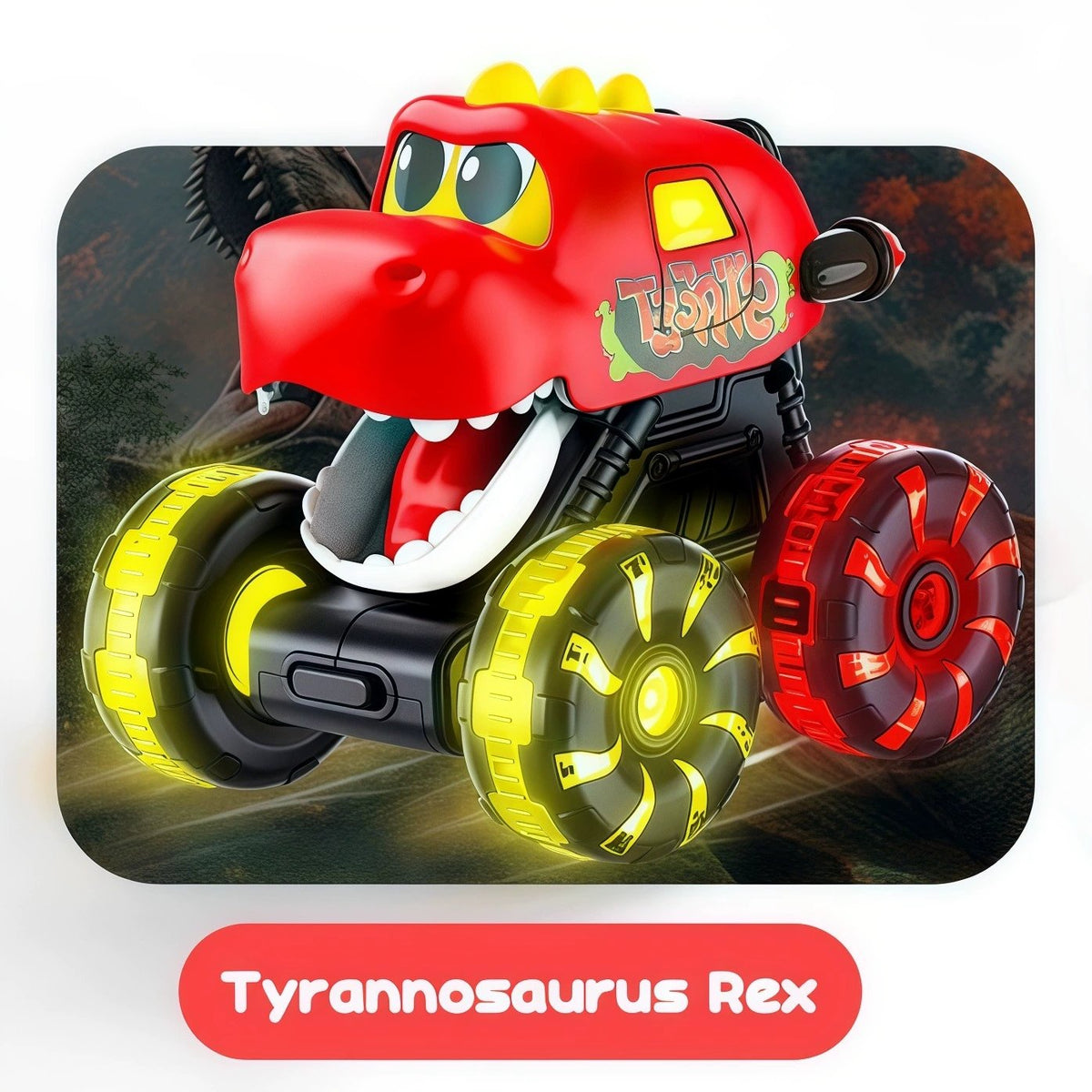 🎉🎁Dino Truck Toy with Motion Activated Light