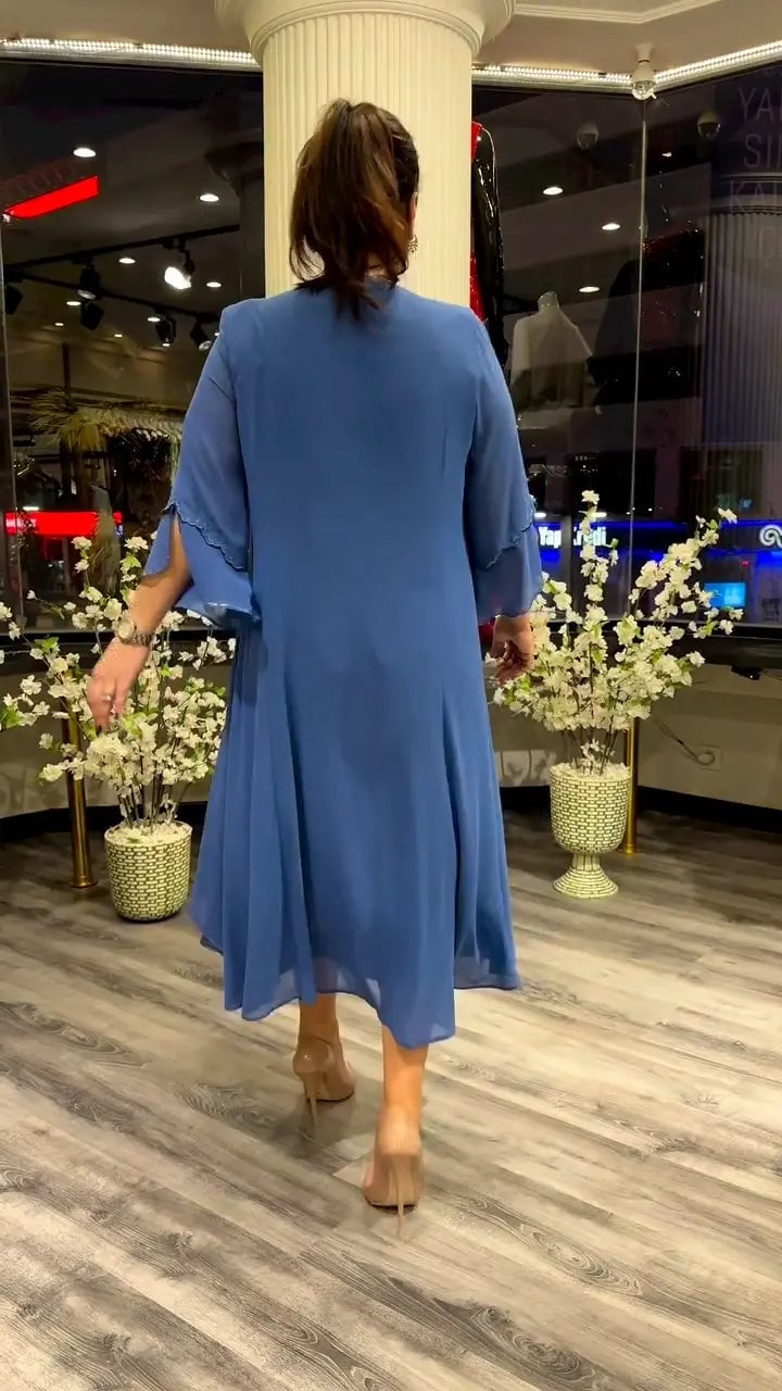 đź’•Women's chiffon solid color loose dress