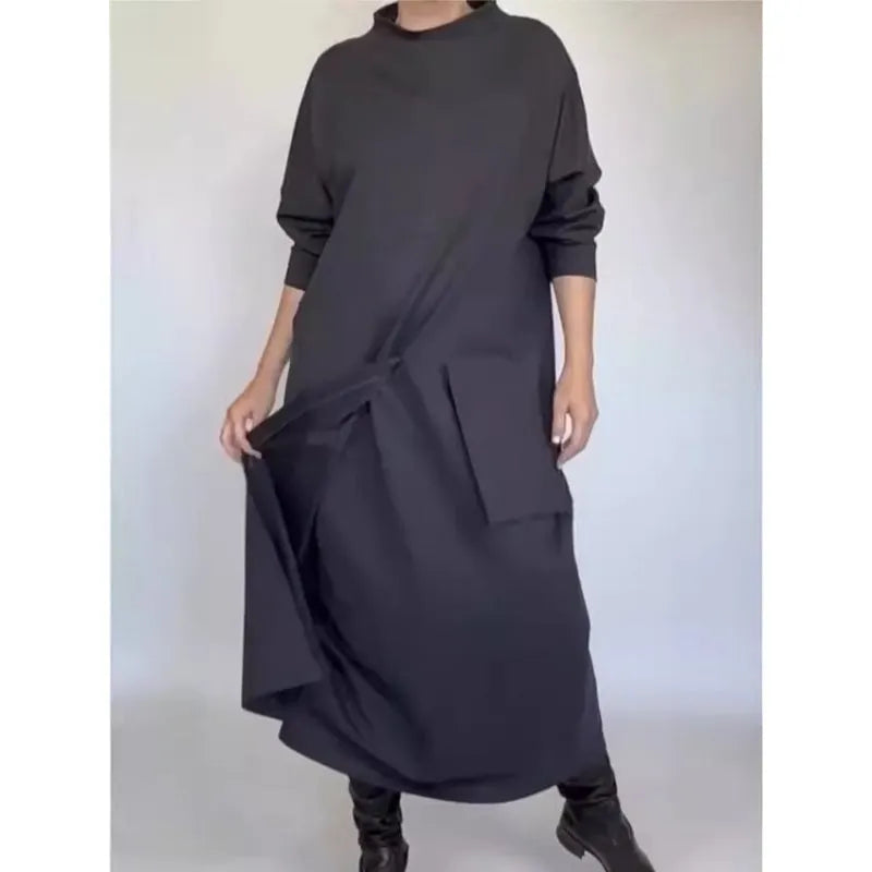 Irregular Loose Casual Patchwork Maxi Dress (Buy 2 Free Shipping)
