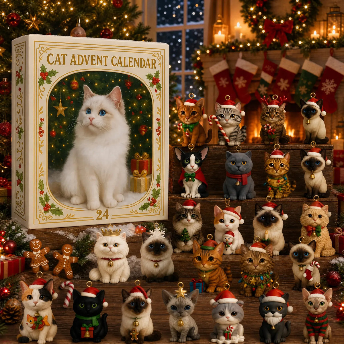 🎉🌲Christmas Gift--Purrfect Christmas – Cat Lovers Advent Calendar 2026(2D plane)