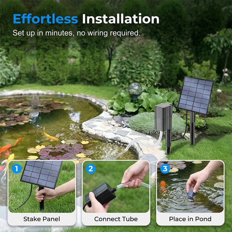 🔥HOT SALE🔥Solar Pond Aerator with Air Pump