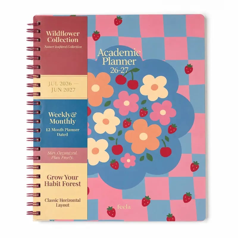 🧑🏫📔Shuttle Art Academic Year Planner | July 2026- June 2027, Growth Tree Design For School year(📦Buy 2 Free Shipping)