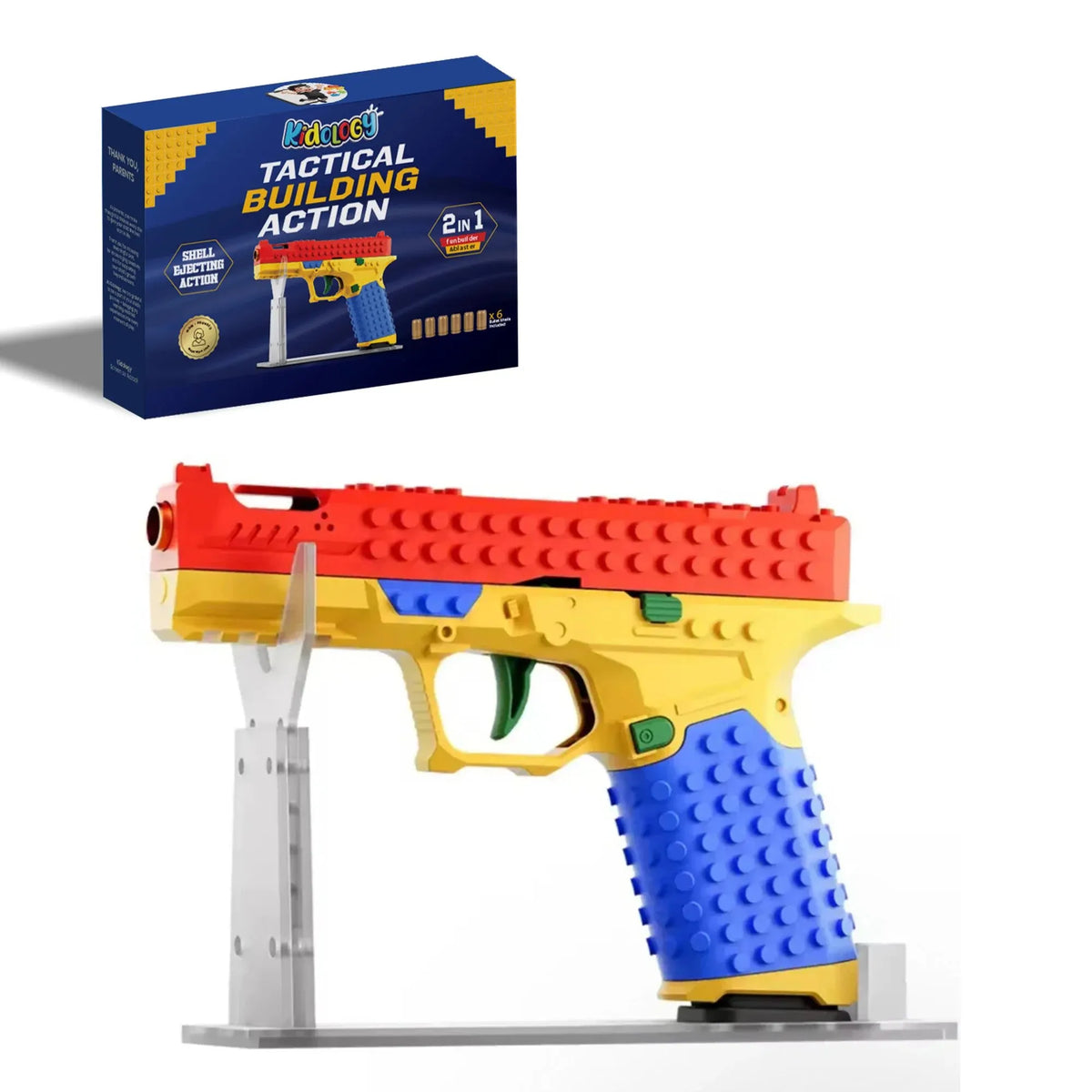 🔥 HOT SALE 🔥Building Block Shell-Ejecting Soft Bullet Toy Gun