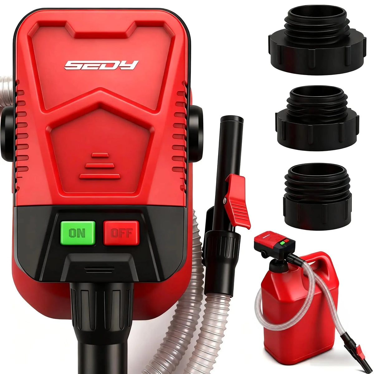 🔥 HOT SALE 🔥Portable Automatic Transfer Pump 3.2 GPM – Electric Battery Powered Liquid Transfer with Auto-Stop Sensor & 3 Adapters