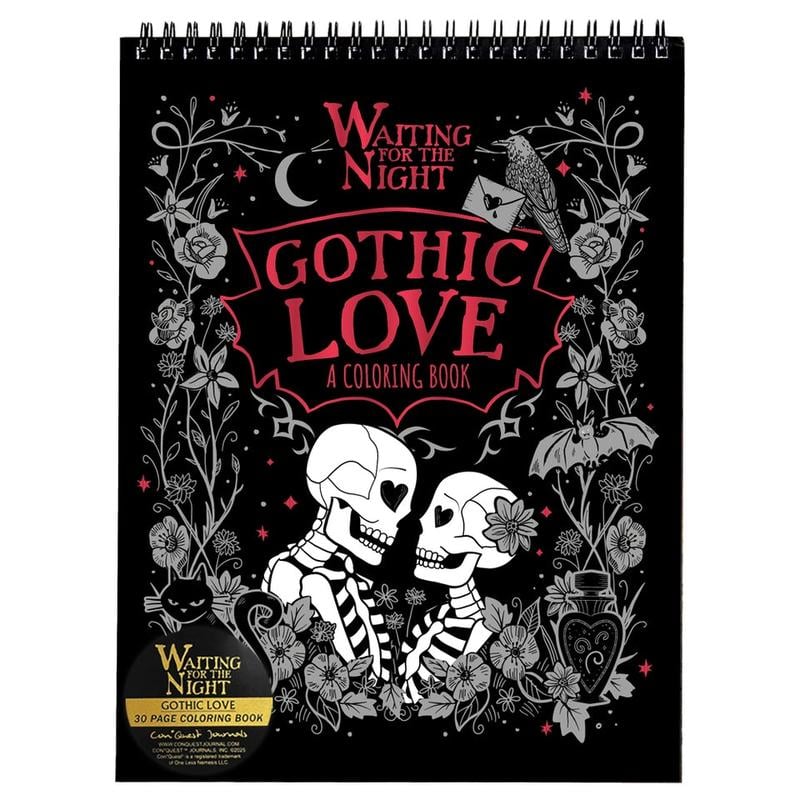 🔥Last Day 49% OFF -🖤 Waiting for the Night Gothic Love Coloring Book 📓