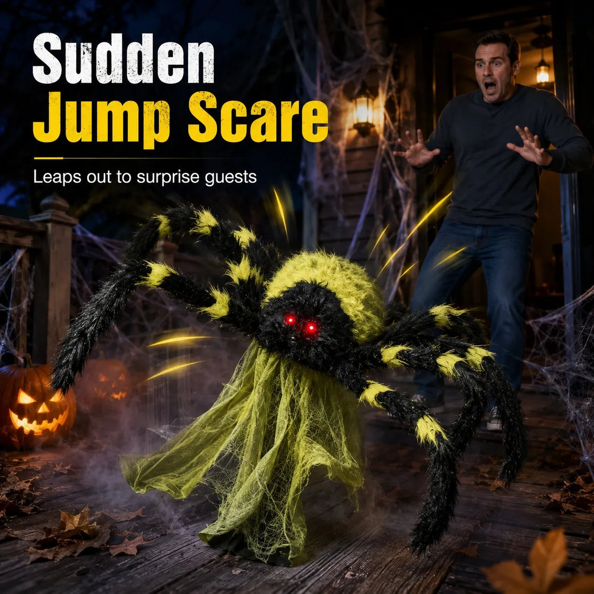 💚LAST DAY 50% OFF🕷🕸 LED Jumping Spider Animatronic