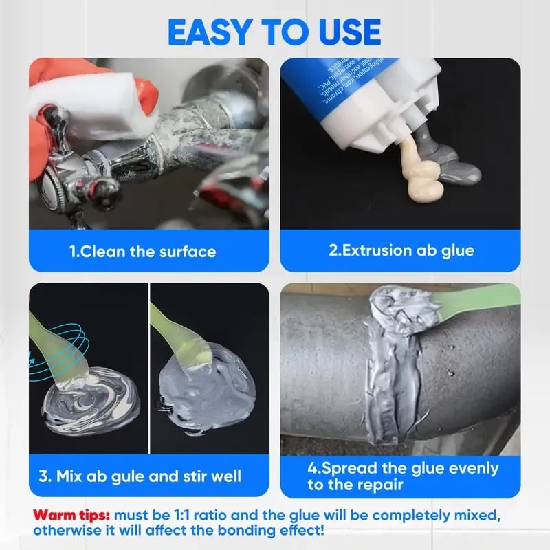 🎉🔥 High Temp Metal Repair Glue - Iron-Like Strength