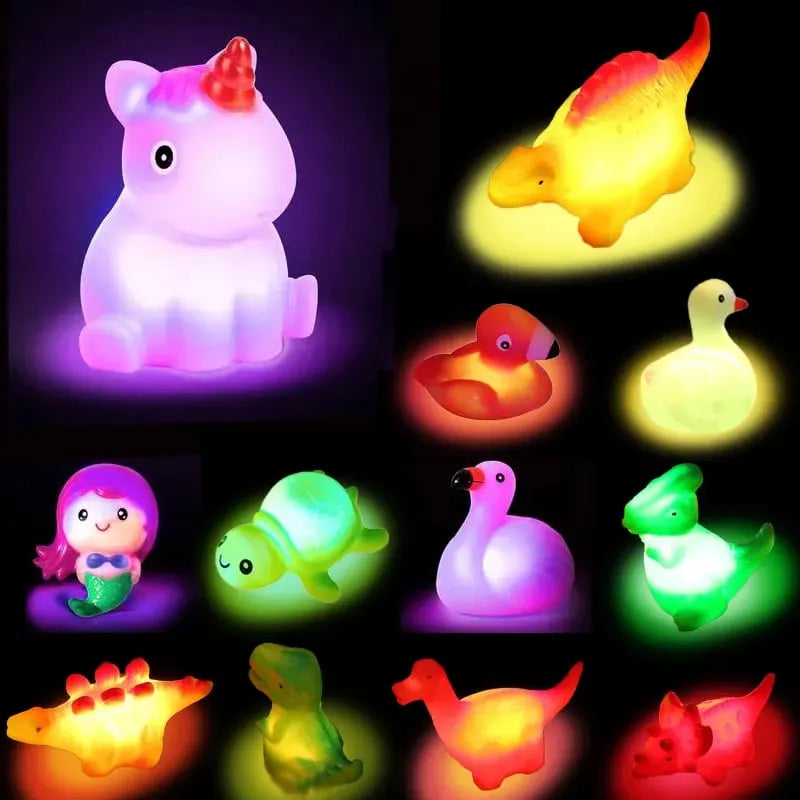 🎉Light-up Bath Toys 🦖🧜♀️ for Kids 3-8, Glow in the Water 🌊✨ Perfect Christmas Gift 🎄🎁