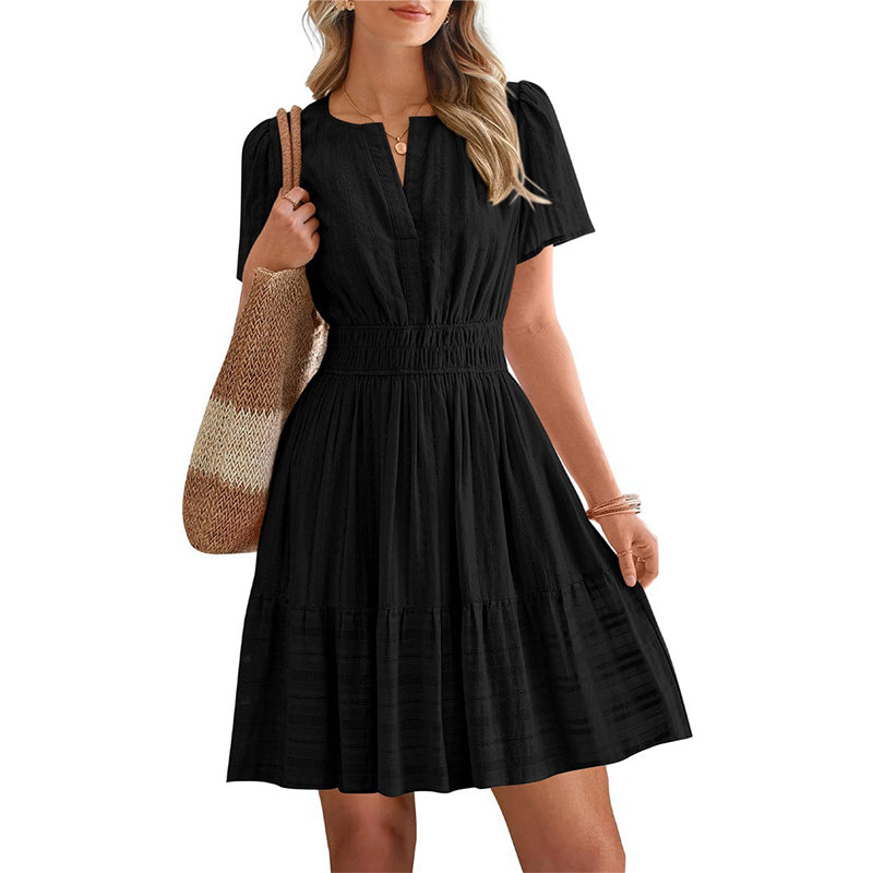 π 50% OFF NOW! πΈ Women's Short Sleeve Tiered Mini Dress β Flowy, flattering & perfect for summer parties, beach days or casual outings βοΈ