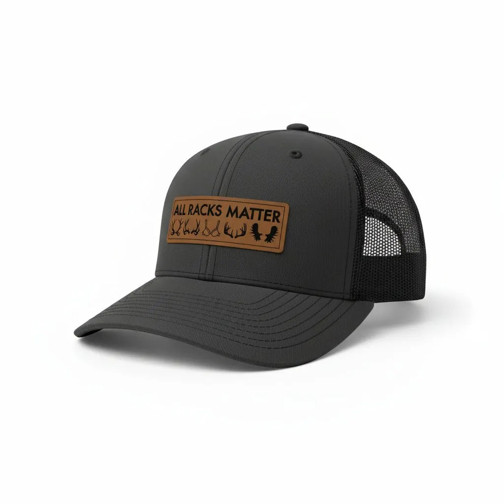 🔥 HOT SALE 🔥All Racks Matter Leather Patch Trucker Hat