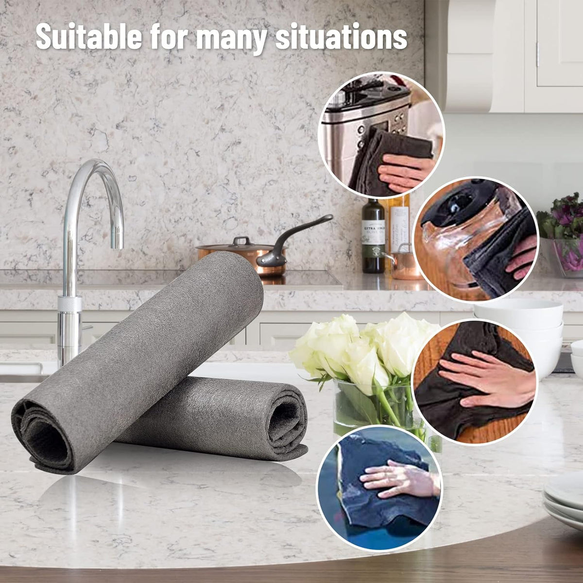 🔥HOT SALE🔥🔥10 Counts Magic Cleaning Cloth, Reuseable Thickened Streak Free Magic Cleaning Wipes