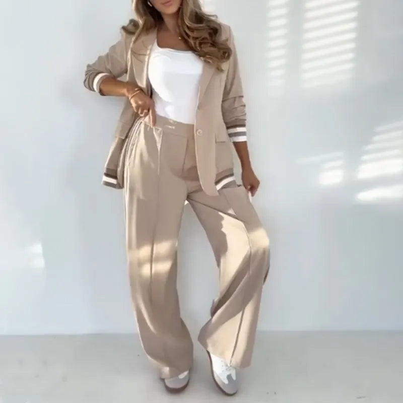 💖 Women's Casual Beige 2-Piece Set