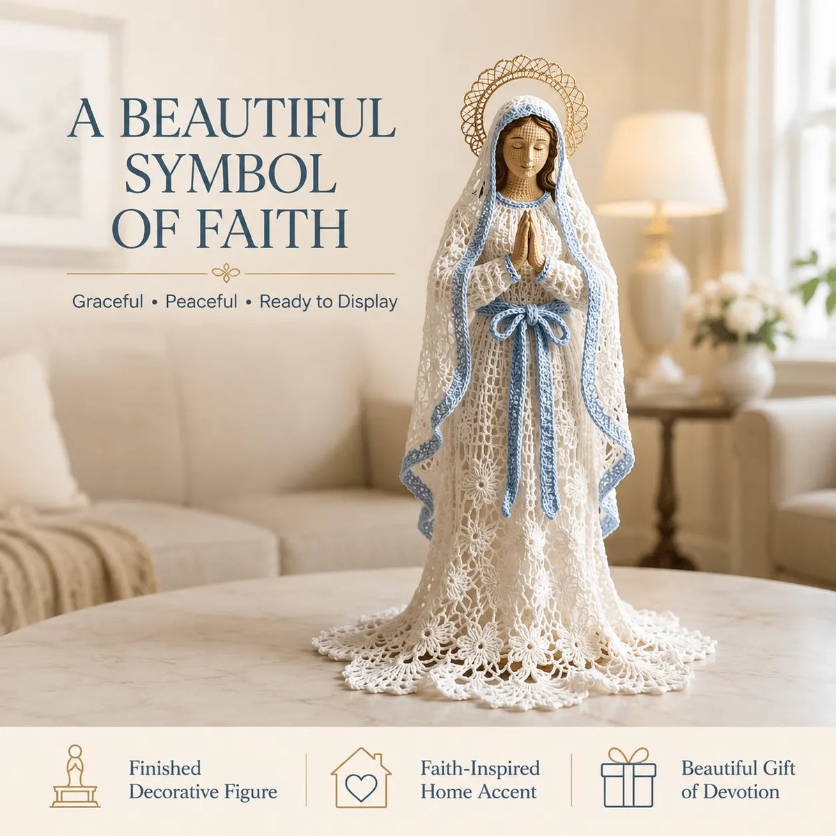 🎉49% OFF – 🙏 Finished Faith-Inspired Lace Figure Collection | Intricate Openwork Details, Graceful Silhouettes & 3 Meaningful Devotional Designs ✨