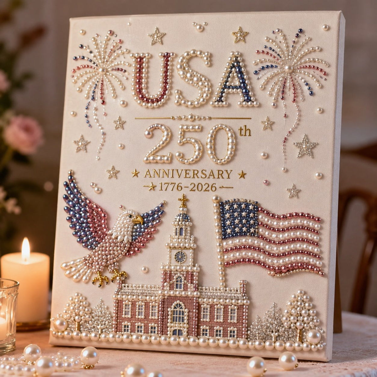 🔥LAST DAY 50% OFF - 🇺🇸 USA 250th Anniversary DIY Pearl Painting Kit ✨❤️🔥