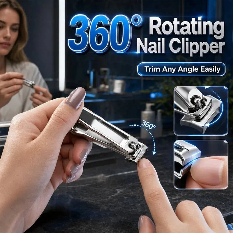 🔥HOT SALE🔥360-Degree Rotating Stainless Steel Nail Clipper