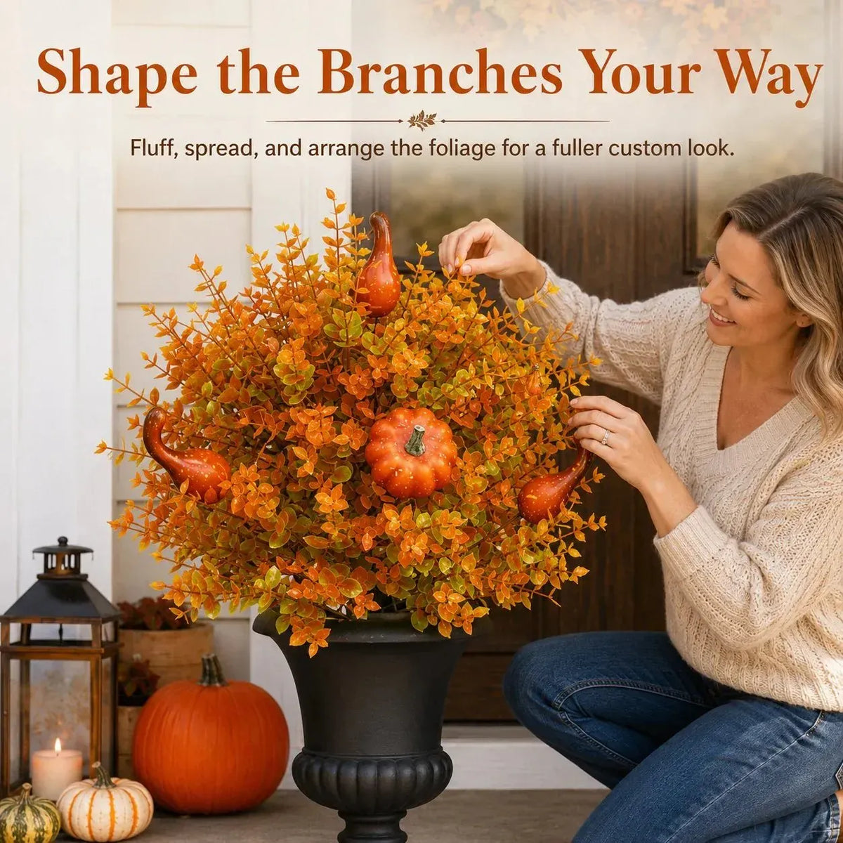 🔥HOT SALE🔥 Artificial Fall Pumpkin Tree Stakes