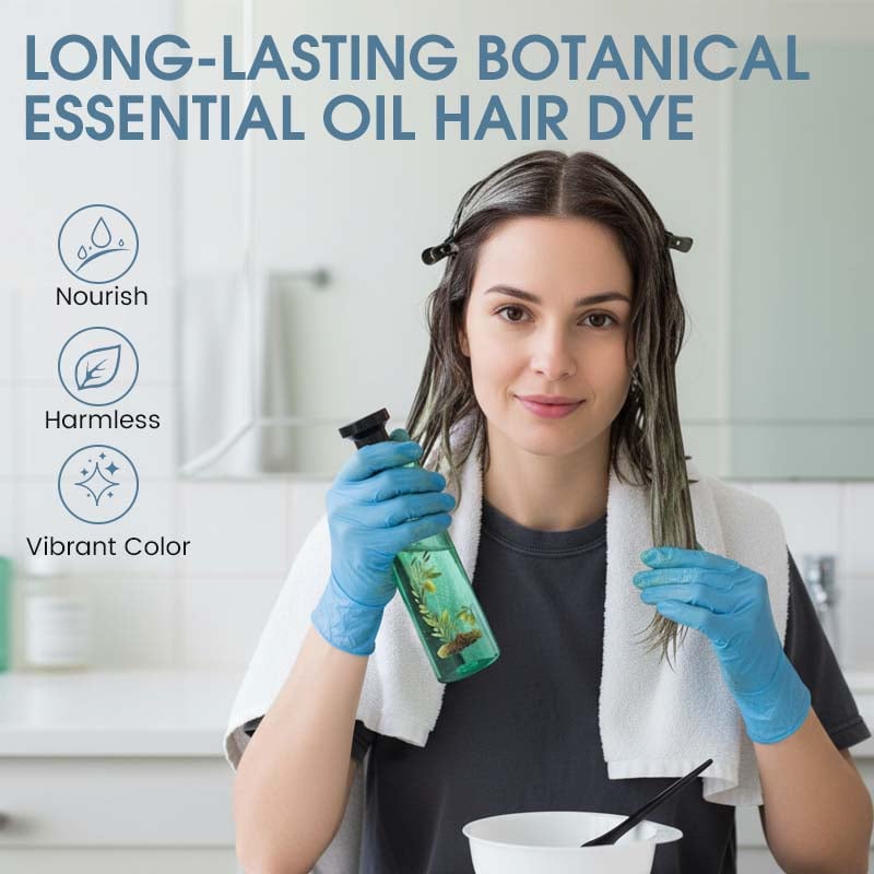 🔥 HOT SALE 🔥Long-Lasting Botanical Essential Oil Hair Dye