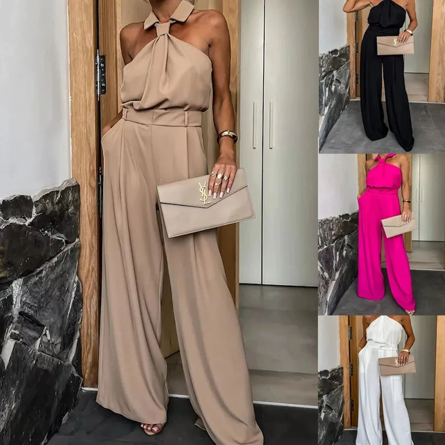 Fashionable Sleeveless Jumpsuit with Wide Legs for Women