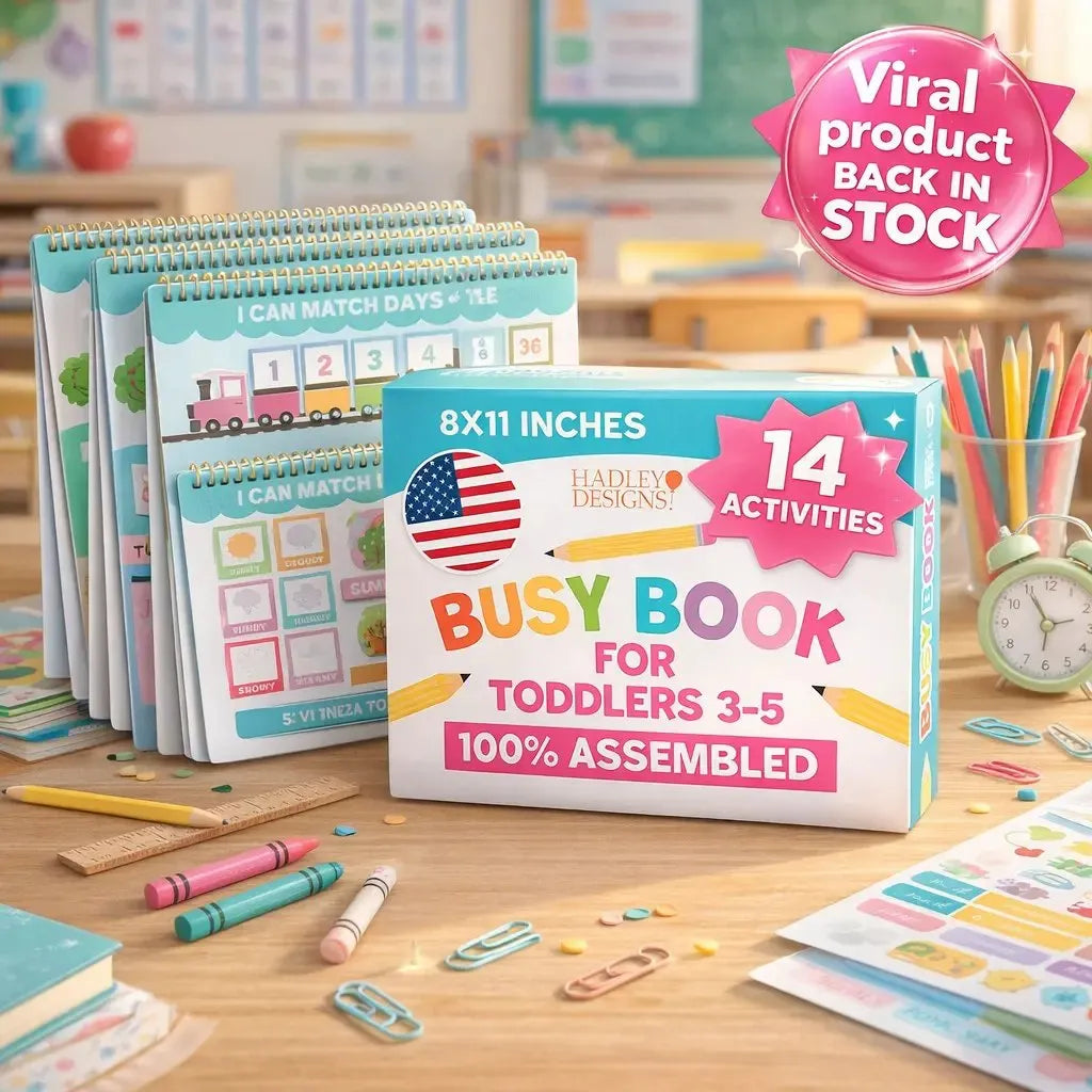 "My First Busy Book" Montessori Interactive Quiet Book, Screen-Free Educational Travel Activity Book for Toddlers 3-8