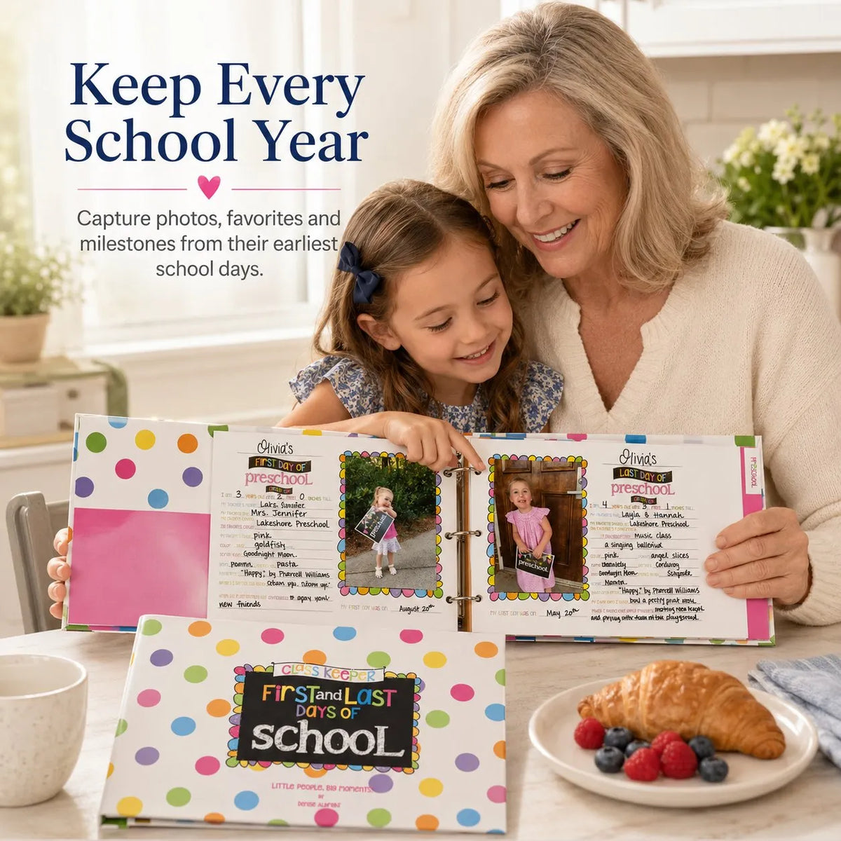 🎉 📚First & Last Day School Memory Keepsake Binder