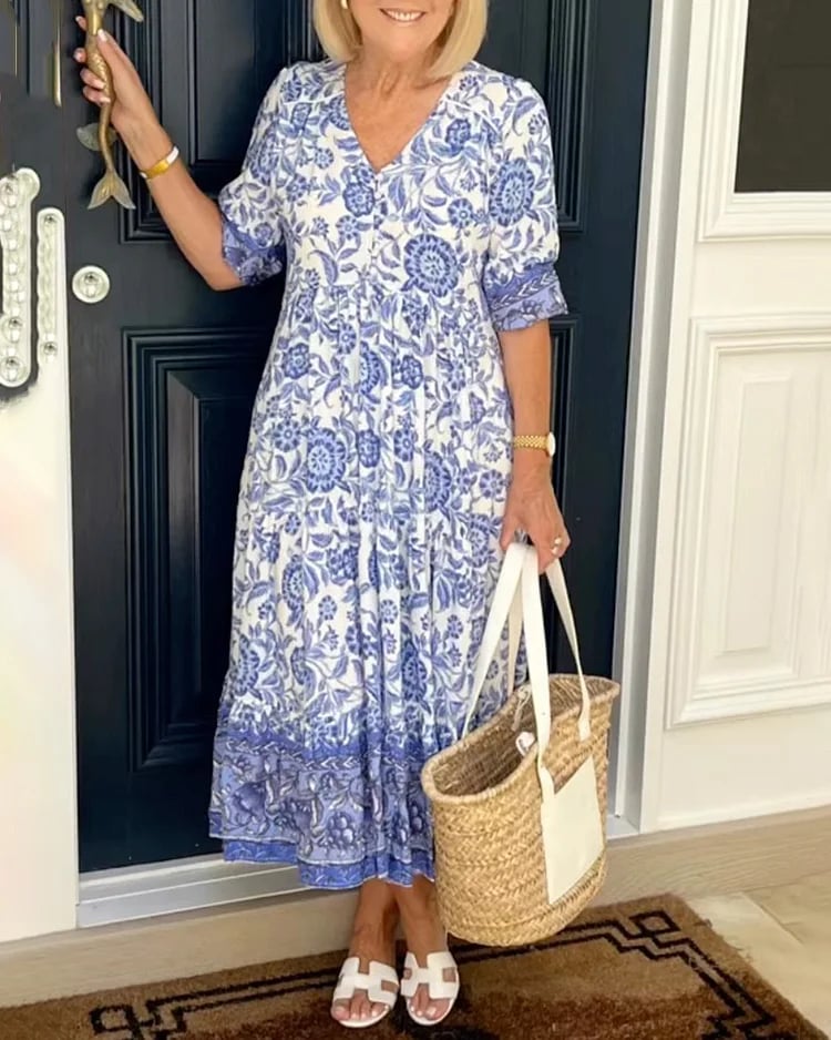 💃BUY 2 FREE SHIPPING-V-neck Bohemian Dress