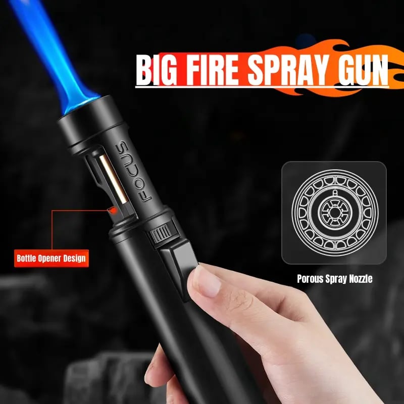 🎉Portable Torch Lighter-🔥 1300°C of Pure Power – Windproof, Refillable & Ready for Anything! 💨🍳🏕️