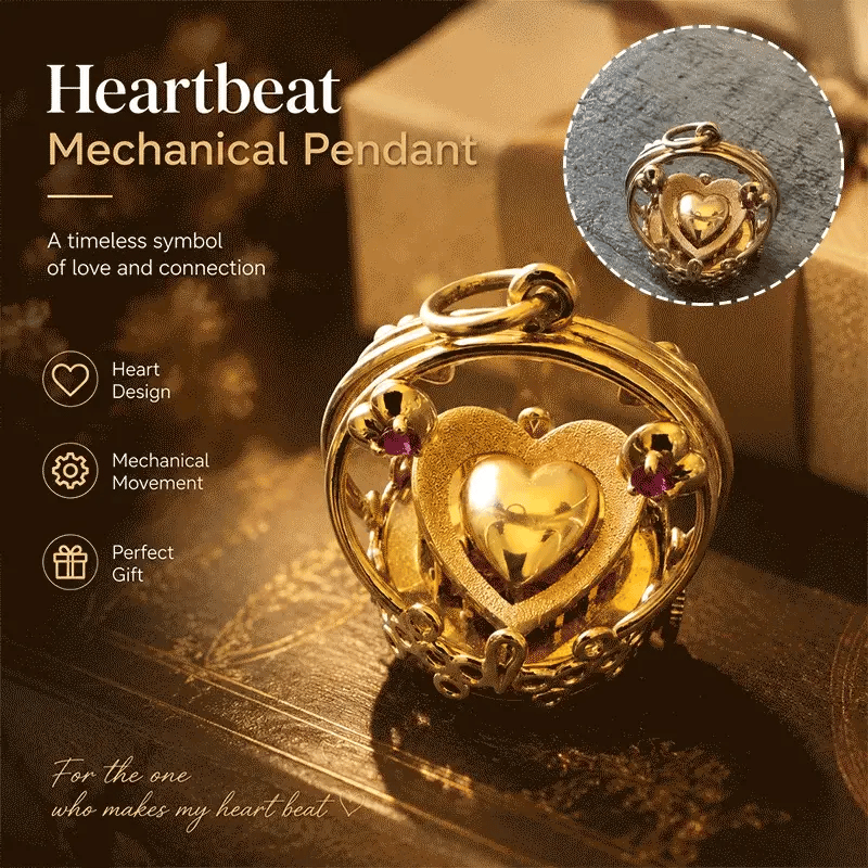 ❤️🔥⚙️Heartbeat mechanical pendant - ✨Heart Design × Mechanical Aesthetic
