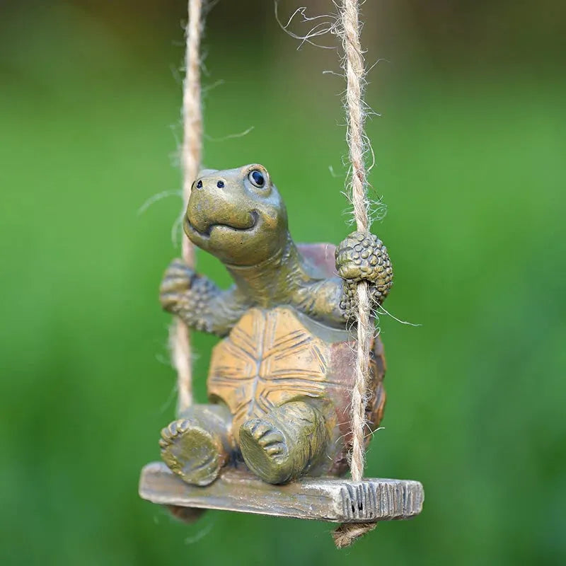 🔥HOT SALE🔥Nouveau ! Offre Limitée – 50% de Réduction⏰ Décoration Tortue Balançoire Ludique