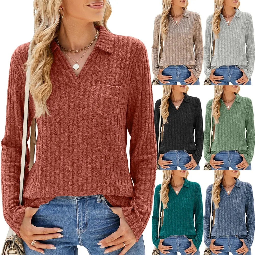 🌸Women's Collared V-Neck Sweater (Buy 2 Free Shipping)
