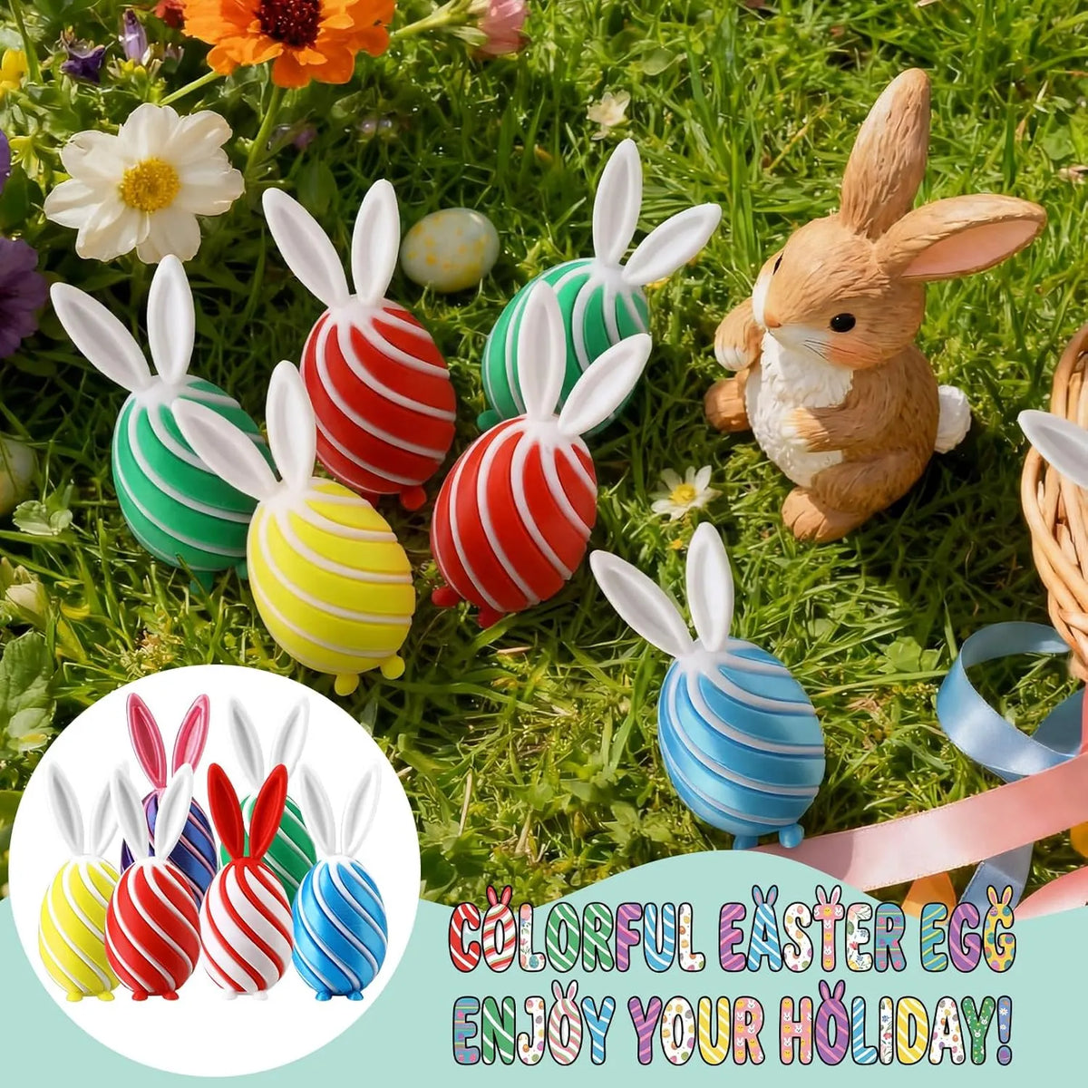 🐰"Infinity Spiral" Mystery Rabbit Fidget Eggs – Easter Sensory Fidget & Stress Relief Set 🧩