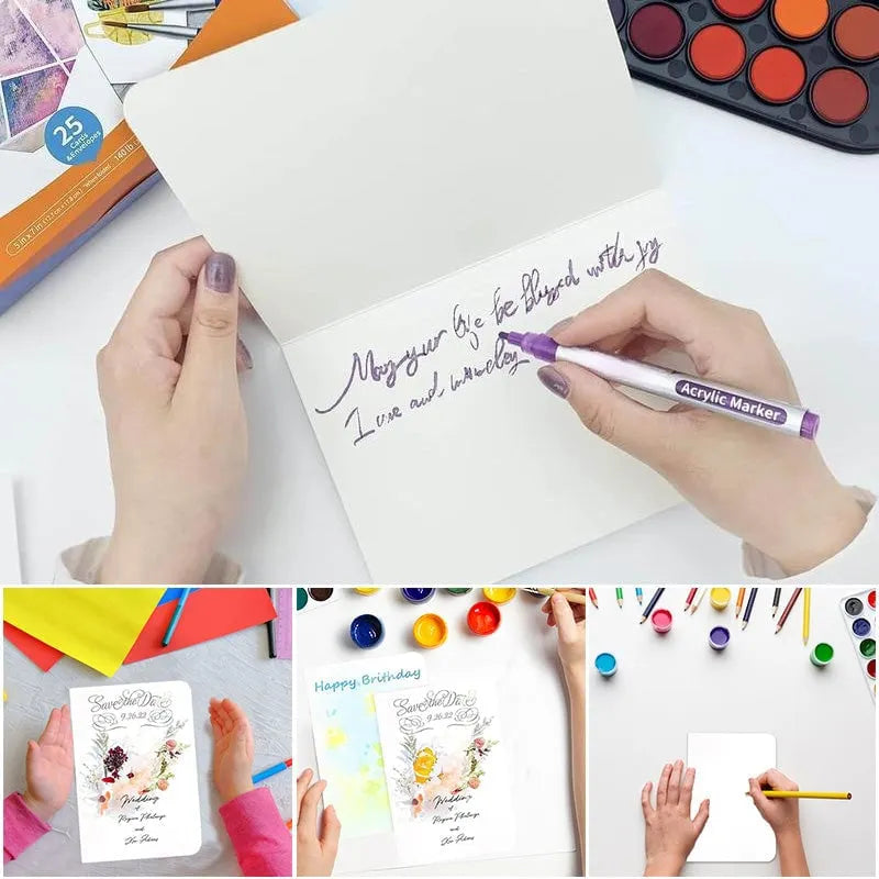 🔥LAST DAY 50% OFF - 🌈Blank Watercolor Cards and Envelopes