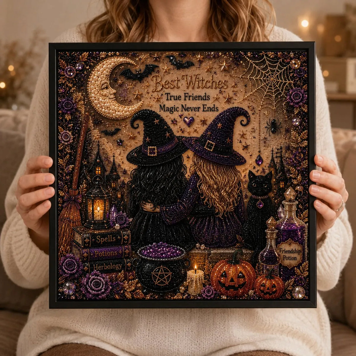 🔥Last Day 49% OFF - 👻 Cute Ghosts Pumpkins 3D Pearl Mosaic Art Kit Halloween Decor (No Mess, Beginner), Age 8+(📦Buy 2 Free Shipping)