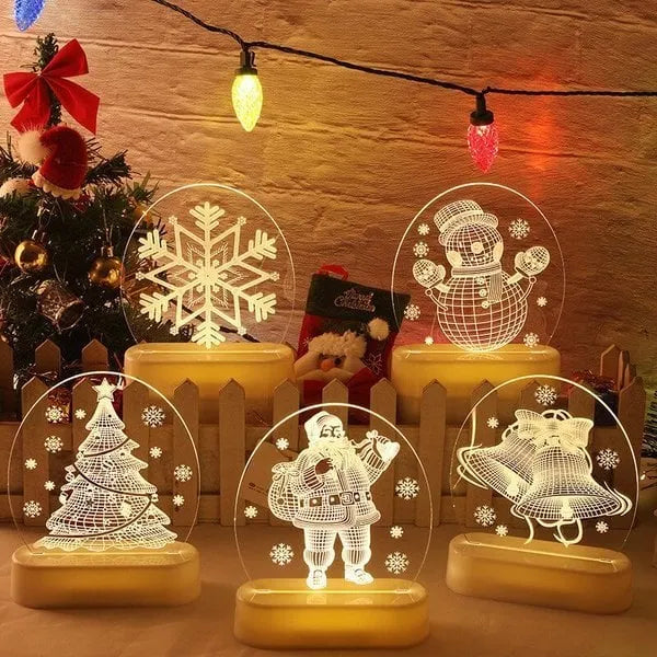 The New Santa Claus snowman Christmas Tree Lights bedroom decor night lights