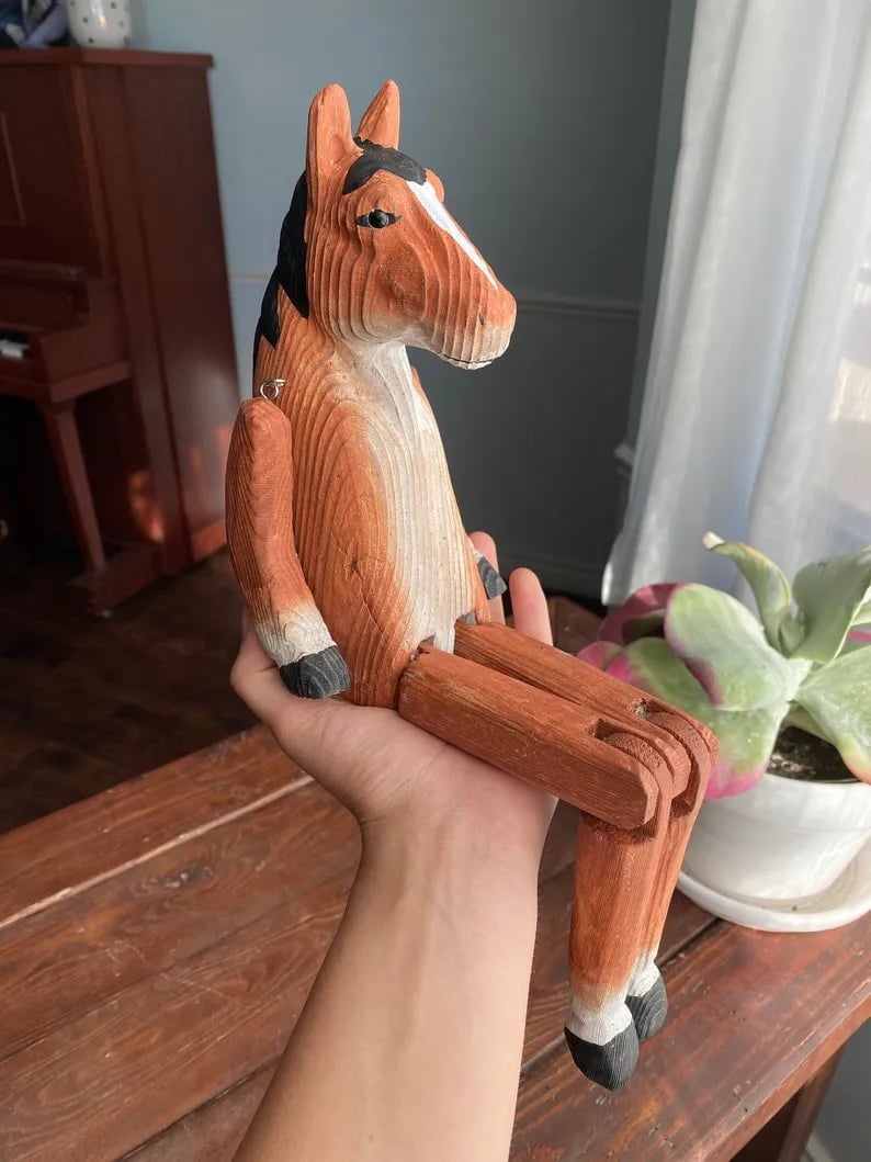 🔥LAST DAY 50% OFF - Hand-Carved Wooden Sitting Animal