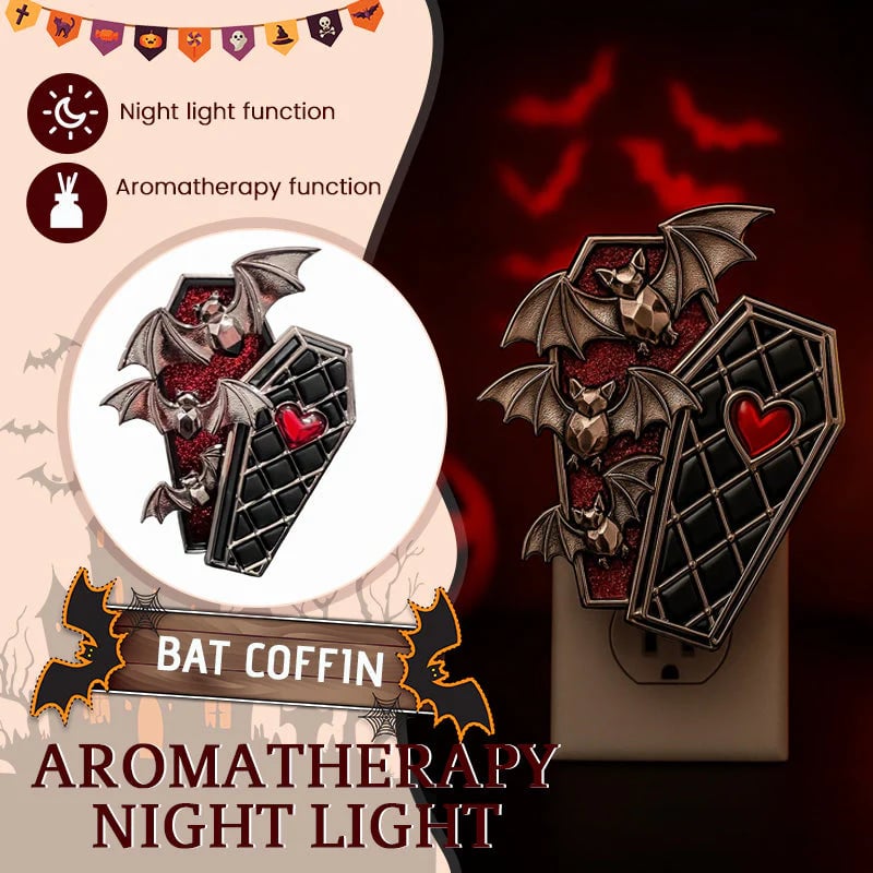 🔥Last Day 49% OFF - 🦇Bat Coffin Aromatherapy Night Light