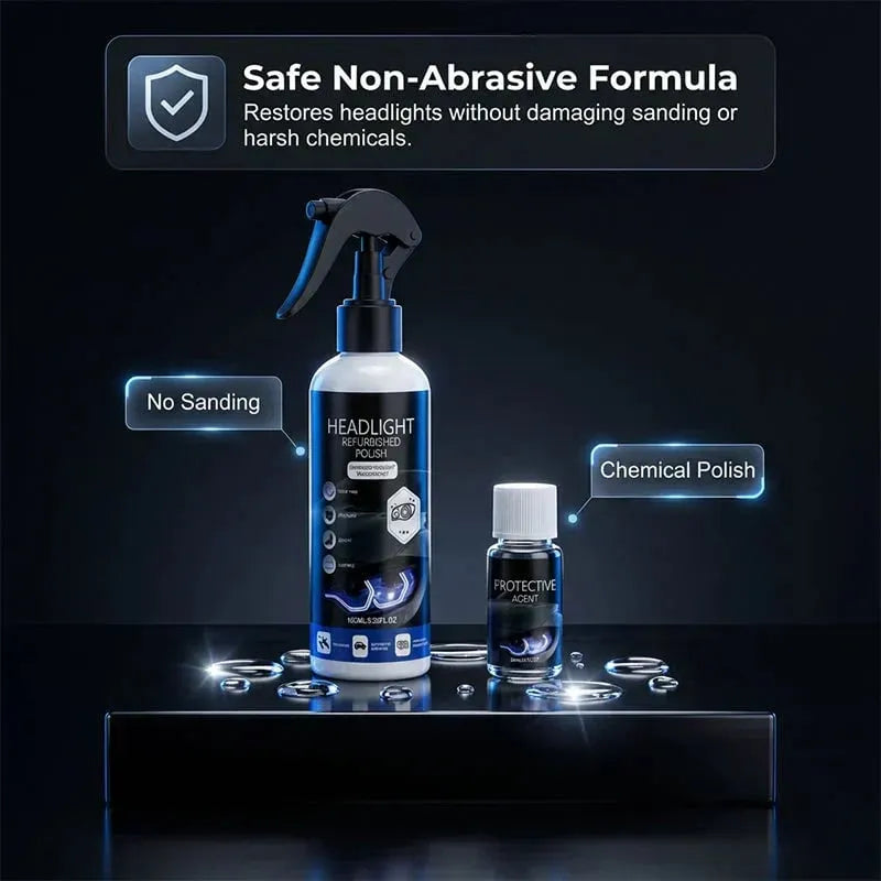 🎉🚗 49% OFF !!! 🔆 Professional Car Headlight Restoration Kit – Removes yellowing & scratches, restores clarity & UV protection – easy DIY solution ✨