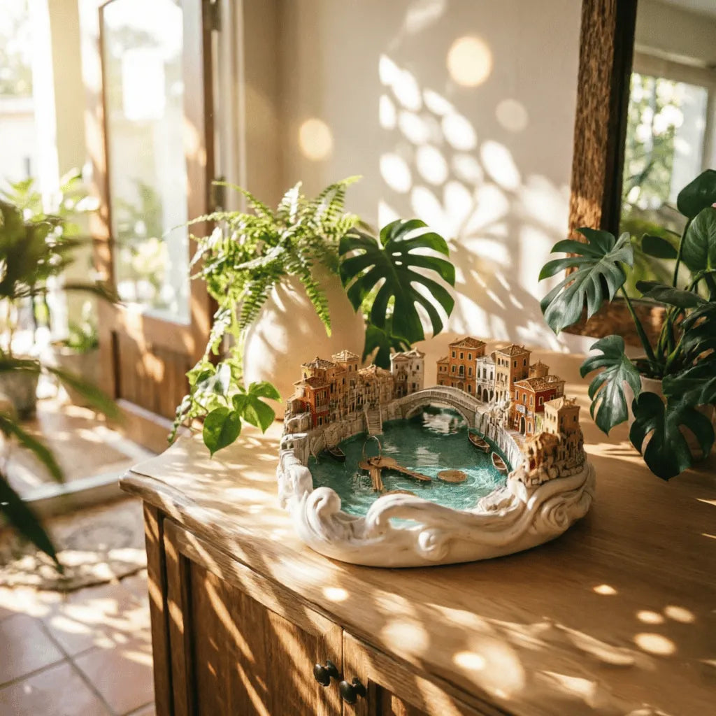 🔥LAST DAY 50% OFF - 🛶✨ Bring the Romance of Venice to Your Entryway! Miniature Water City Catch-all Dish